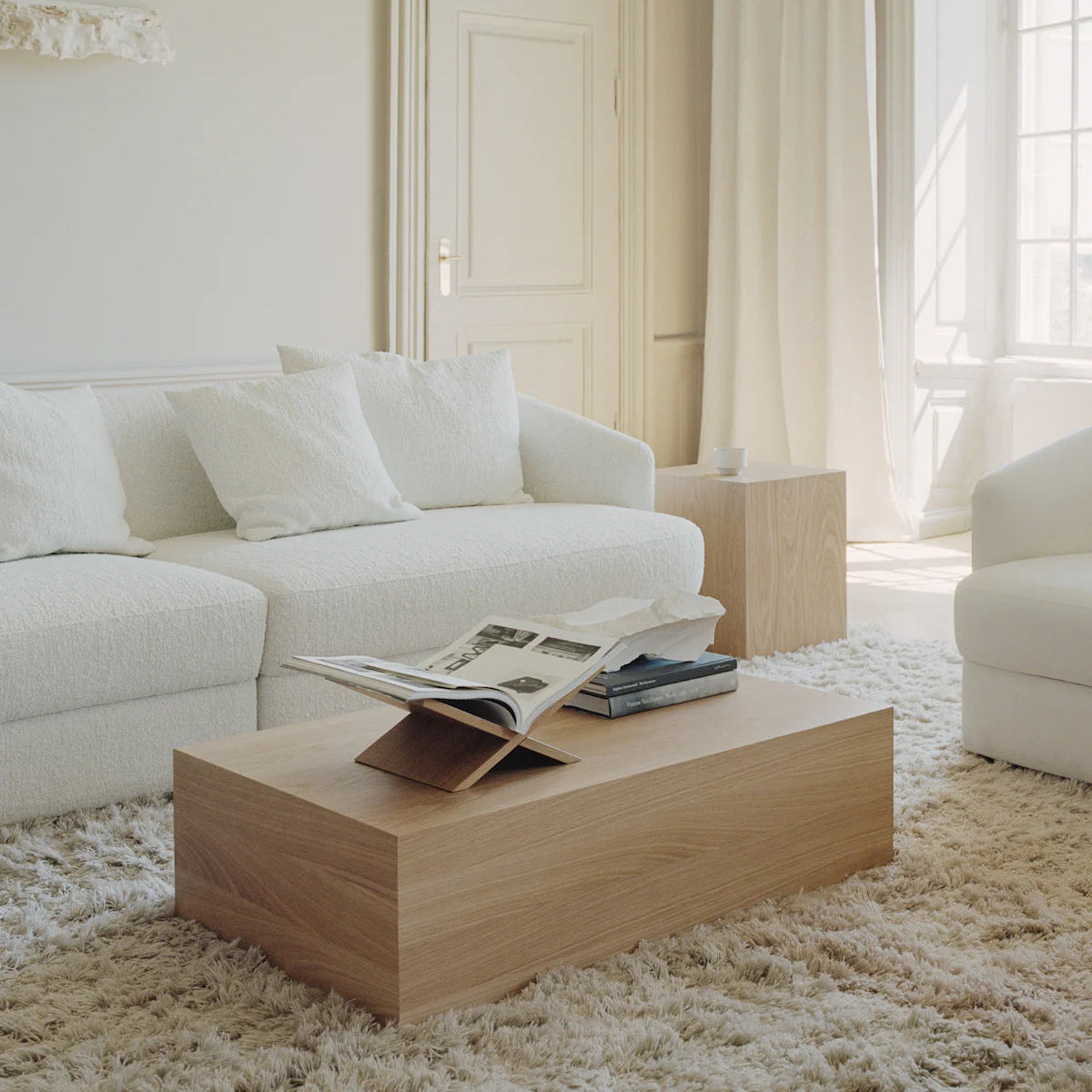 Mass High Coffee Table with Drawer