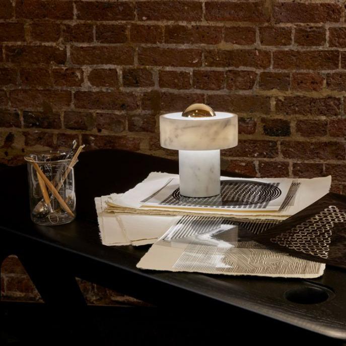 Stone portable lamp