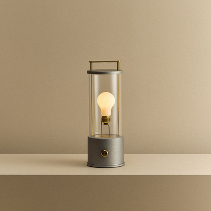 The Muse 2.0 Portable Lamp in Raw Aluminium (Rugged)