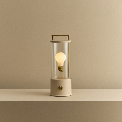 The Muse 2.0 Portable Lamp in Setting Plaster Pink