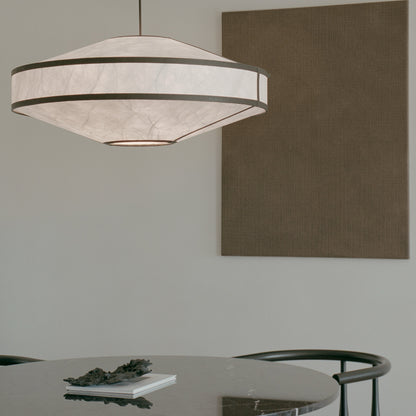 New Works Kite Pendant Lamp White and Black Tyvek Ø75