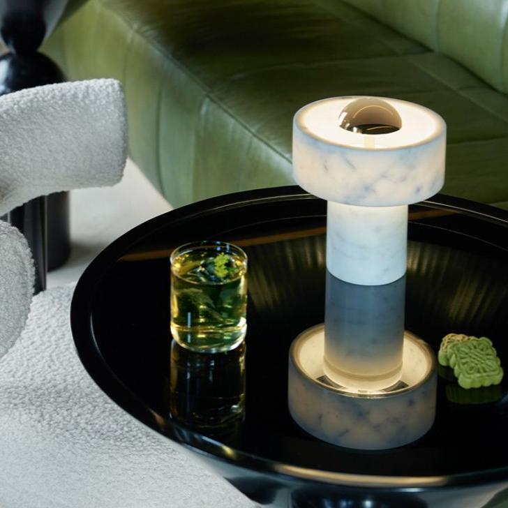 Stone portable lamp