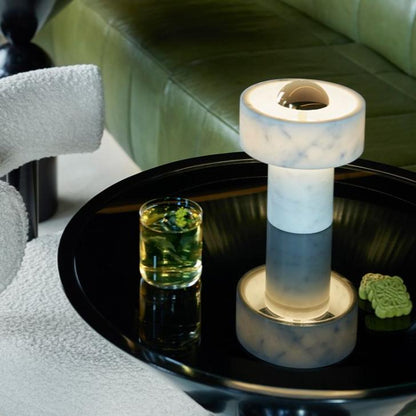Stone portable lamp